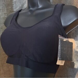 NWT TRUEKIND DAILY COMFORT WIRE FREE SHAPING BRA SIZE XL BLACK